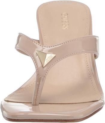 GUESS Women's Amzie Heeled Sandal 38 EU Beige