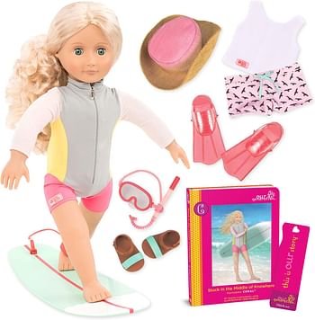 Our Generation Deluxe Coral Doll With Book - 3 Years And Above, For 3 Years & Above (BD31065ATZ)