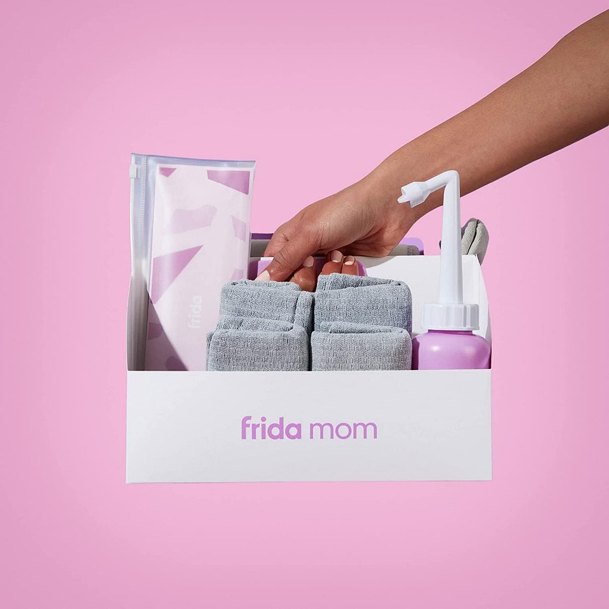 Frida Mom C-Section Recovery Kit for Labor, Delivery, & Postpartum| Socks, Peri Bottle, Disposable Underwear, Abdominal Support Binder, Shower Wipes, Silicone Scar Patches, Toiletry Bag, 1.0 Count