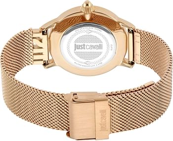 Just Cavalli Womens Quartz Watch, Analog Display and Stainless Steel Strap JC1L078M0035