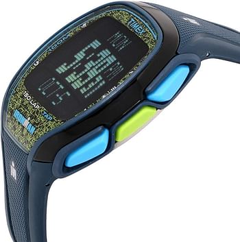 Timex Men's Tw5M08200 Blue Polyurethane Quartz Sport Watch, Digital Display