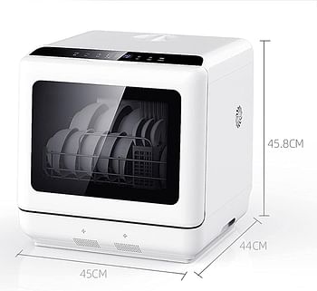 MOSHUO Mini Portable Dishwasher,Automatic Household Dishwasher,Desktop Dishwasher Small Dish-washing Machine Tableware Capacity 4-6 Sets,High Temperature Disinfection and Drying,Built-in Water Tank