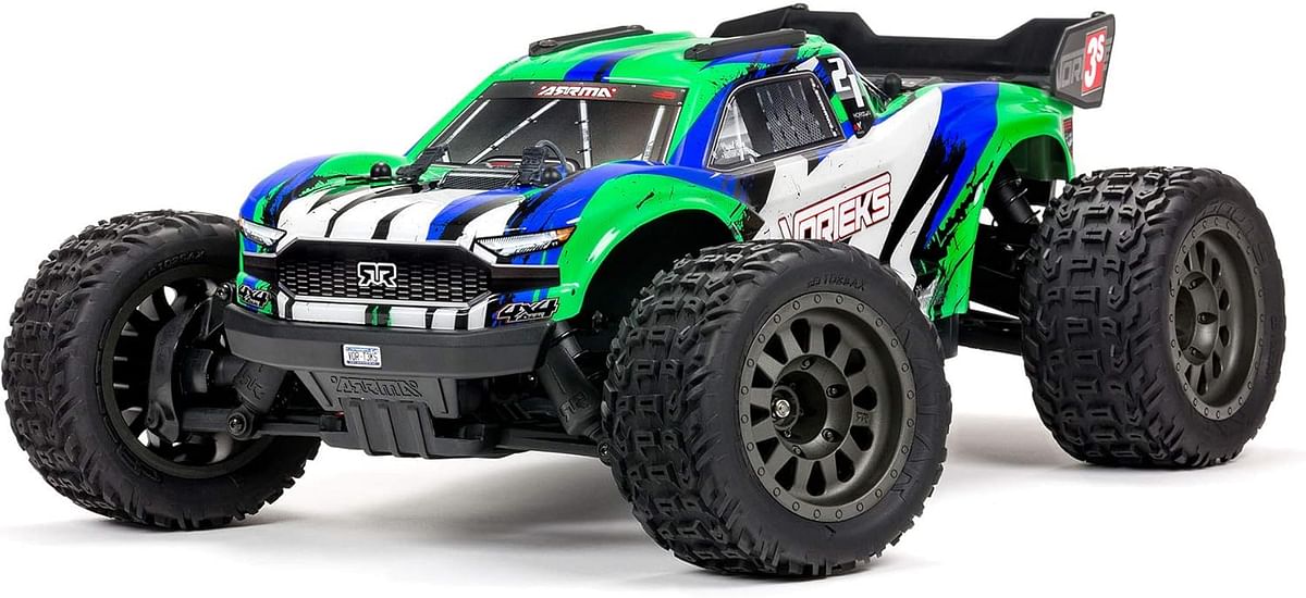 ARRMA RC Truck 1/10 VORTEKS 4X4 3S BLX Stadium Truck RTR (Batteries and Charger Not Included) Green ARA4305V3T3