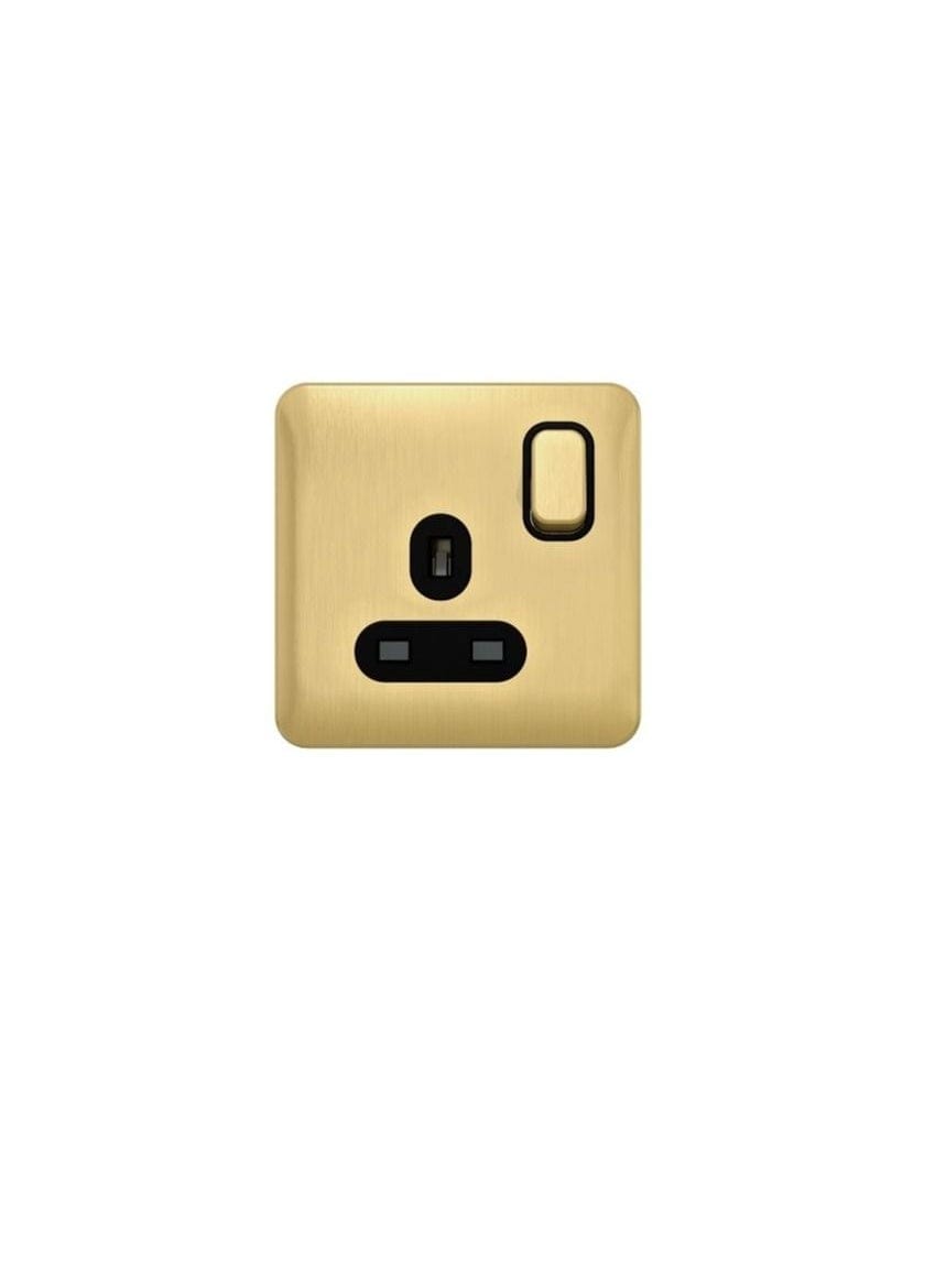 Schneider Electric Lisse Screwless Deco - Presa di corrente singola non commutata, perno rotondo, 5 A, GGBL3080BMB, bronzo moka con inserto nero