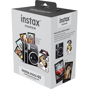 Fujifilm Instax Mini 40 Instant Bundle Camera Black