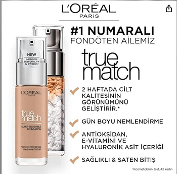 L’Oréal Paris TRUE MATCH FOUNDATION 3R3C3K BEIGE ROS