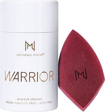 NATASHA MOOR Makeup Blender Warrior - Velvety Microfiber, Premium, Vegan, Latex-Free - Ideal for Flawless Makeup Application, Undereye Concealing, Contouring - Beauty Blender Sponge for Blending