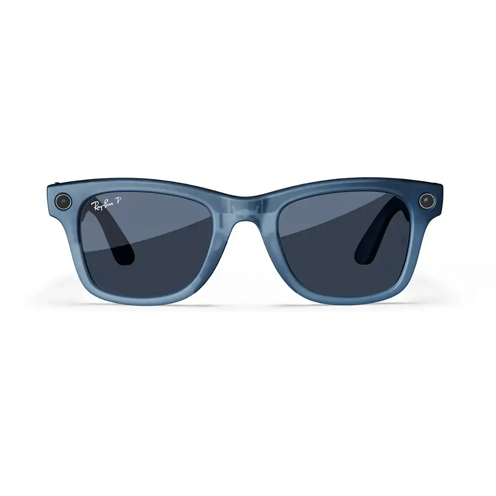 Rayban Meta Wayfarer Smart Sunglasses Matte Jeans Polar Dusty Blue