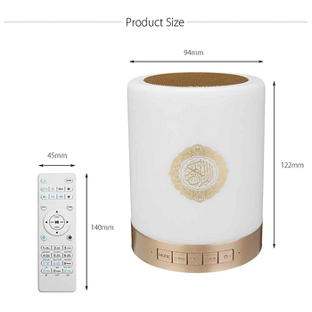 Quran Speaker Touch Lamp Wireless Remote Control Bluetooth Speaker & SQ-112