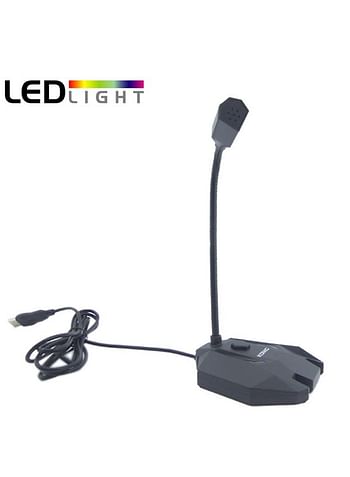 Komc USB Gaming Microphone For PC Laptop Komc M3 HD Sound RGB LED Light