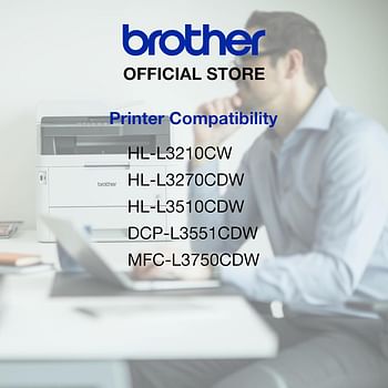 Brother Genuine TN273Y Standard Yield Yellow Ink Printer Toner Cartridge, Prints up to 1,300 pages