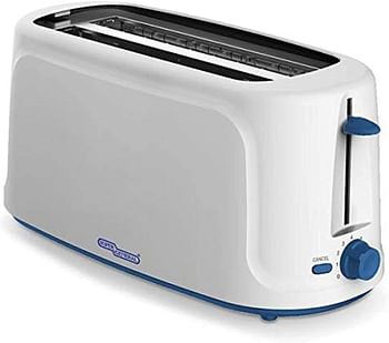 SUPER GENERAL 4 Slice Plastic Toaster SGT840D - White, Blue