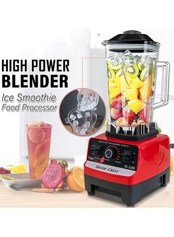 Silver Crest SC-1589 Blender Professional Heavy Duty Commercial Mixer Juicer Speed Grinder (Single Jar) 4500W