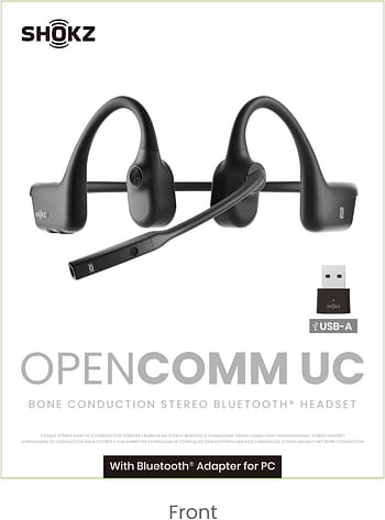 Shokz Headset Opencomm Uc Bone Conduction Bluetooth (C102bk) - Black