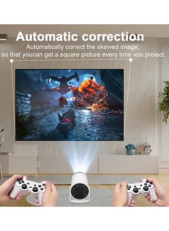 Mini Gaming Projector with 2.4G wireless game console gamepad 3D Game 4K Android 11.0 Portable Projector