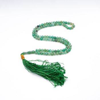 Tasbih Natural Crystal Green Jade Prayer Beads (6mm – 99 beads) Misbaha