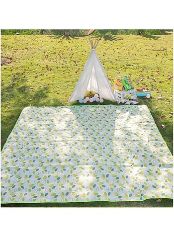 Picnic Mat Large Waterproof for 3-4 People, Portable Beach Mat Perfect for Park, Camping, Hiking, Family Concerts, Small Flying Leaves - 2Mx1.5M