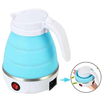 600ML Travel Folding electric water kettle - Collapsible heated hot water boiler For Coffee - Dual Voltage Portable kettle Random color