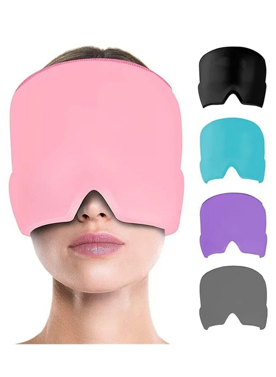 Headache Migraine Relief Hat Head Massager Antistress Relax Massage Machine Health Care Ice Eye Mask (Multicolour)