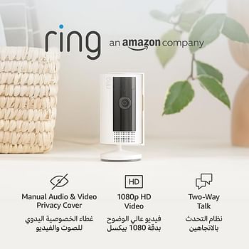 All-new Ring Indoor Camera (2nd Gen) by | Plug-in indoor Security Camera | 1080p HD Video, Privacy Cover, Wifi, DIY alternative to a CCTV system | 30-day free trial of Ring Protect | 2 Cameras