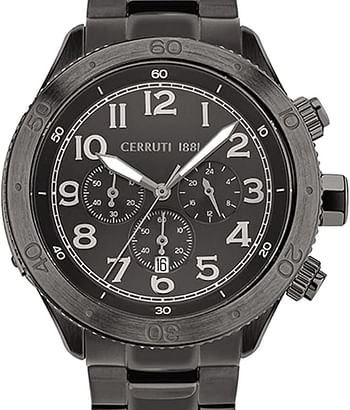 Cerruti 1881 Men's Quartz Watch Chronograph and Stainless Steel CRA27011 - black