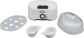 Black & Decker Egg Cooker - White, 6 Eggs, Eg200-B5, Plastic Material