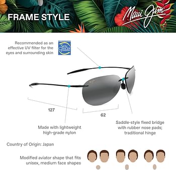 Maui Jim Sunglasses | Sugar Beach - Gloss Black/Neutral Grey Polarized