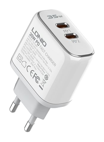 LDNIO A2528C Dual PD Charger - 35W Super Fast Charging