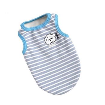 Hong Pet Color Stripe Warm Vest - Blue Medium