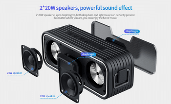 Nillkin Home Speaker 3d Sound 40w Bt Ipx7 Speaker Tws Type C Deep Bass Subwoofer Wireless Speaker Bluetooth