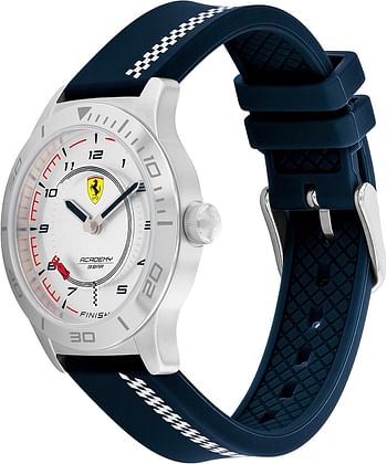 Ferrari Boys' Stainless Steel Quartz Watch with Silicone Strap 16 0810029 - Blue