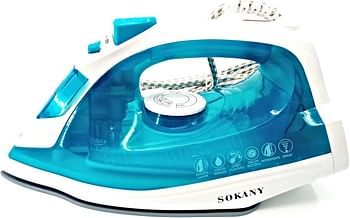 Sokany SL-2077A Steam Iron Dry Ironing And Spray Function Thermostat Control 1600W