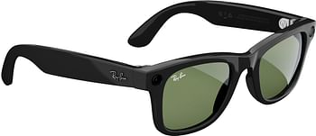 Rayban Meta Wayfarer Sunglasses Shiny Black / G15 Green