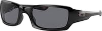 Oakley Men's Sunglasses Rectangular Fives Squared - Polished Black/Grey