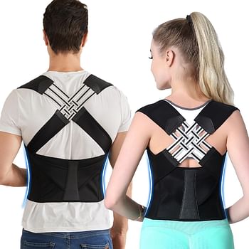 Posture Corrector Belt For Men & Women | Shoulder Back Support Belt | Back Straightener Brace For Spine & Body Posture Correction XXL