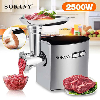 Sokany SK-091 Stainless Steel Electric Meat Grinder 2500 Watts