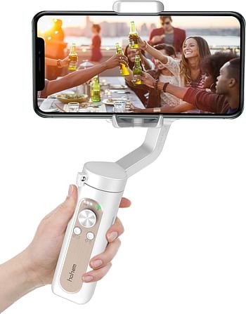 Hohem iSteady X Ultra-lightweight Foldable Handheld 3-Axis Gimbal Stabiliser for iPhone and Android Smartphone ISX01W - White