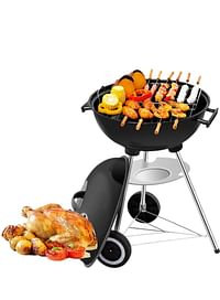 Charcoal BBQ Kettle Grill, 17 Inch, Original Kettle Premium Charcoal Grill, Outdoor Courtyard, for Outdoor Barbecue Grill, Double Layer Grid