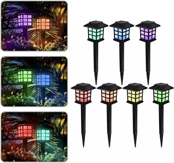 Solar Pathway LED Lights 12-Pack Waterproof Outdoor Solar Lamp for Garden Landscape Yard Patio Driveway Walkway Lighting (RGB)