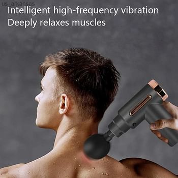 Portable Massage Gun Deep Tissue Muscle Electric Massager Pain Relief For Body Neck Back Relaxation Fitness Slimming Random color