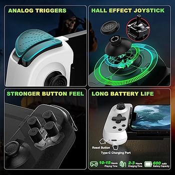 Phone Game Controller D6 for iPhone 16/Android/PC/Switch Play COD Genshin Diablo Support Streaming on PS5/PS4/Xbox/PC Console, Cloud Gaming Wireless Gamepad Joystick Turbo/6-Axis Gyro/Dual Motor Best Gift For Family and Friends in Christmas and New Year