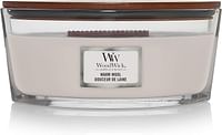 WoodWick Yankee Candle Ellipse Scented Candle with Hearthwick Flame, Paraffin Warm Wool