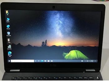 كمبيوتر محمول Dell Latitude e7470 سعة تخزين 256 جيجابايت SSD ذاكرة وصول عشوائي 8 جيجابايت Core i5-6300U من الجيل السادس شاشة FHD مقاس 14 بوصة ولوحة مفاتيح بإضاءة خلفية - أسود