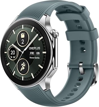 OnePlus Watch 2 Black Steel 32GB 100-Hour Battery Health & Fitness Tracking Sapphire Crystal Design Dual-Engine Wear OS by Google