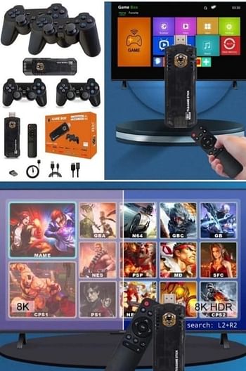 X8 Game 8k4k (Android 11.1+ Game) With 64gb Games Tf Card For 10000+ Games And Two Game Controllers H313 Ram 1GB,Rom 8GB