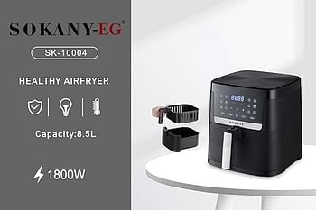 Sokany SK-10004 Digital Air Fryer 8.5 Liters 1800 Watt - Black