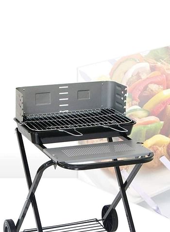 BBQ Grill Outdoor Grill, Barbecue Cooker Portable Home Outdoor Camping Picnics Grill Stainless Steel Mesh Non-Stick Tray