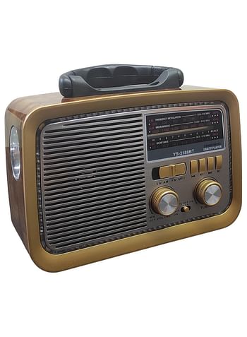 Portable Retro Radio FM AM SW 3 Band Portable Radio Wooden Radio Am Fm