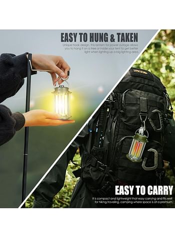 Rechargeable Outdoor Camping Lantern With Power Bank Function, Warm & White Light, Stand & Handle Design