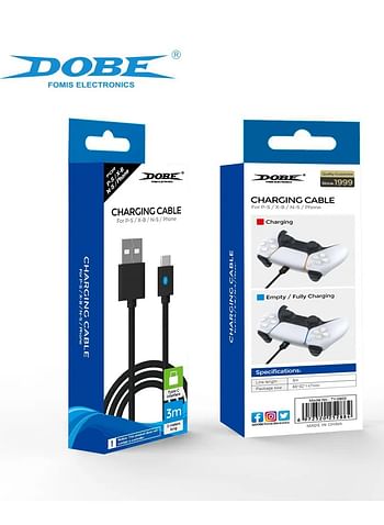 Dobe Latest Type-C Charging Cable for PS5 Controller 3 Meter (TY-0803)